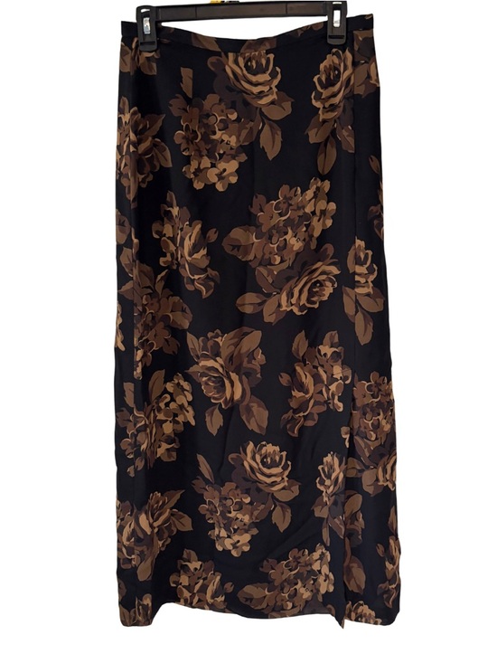 Norton McNaughton Dresses & Skirts - 3/$20 Norton McNaughton Black Floral Maxi Skirt with Brown Roses